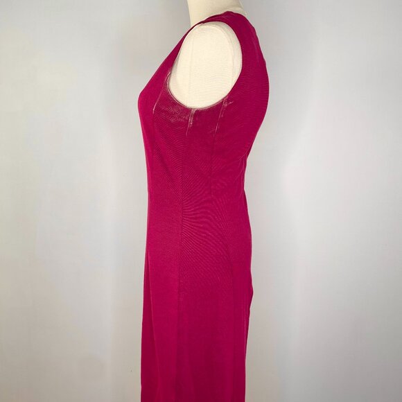 Ronen Chen - Deep Magenta Bodycon Sleeveless Dress - Picture 4 of 8
